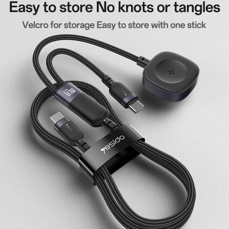 Yesido CA136C 60W USB-C / Type-C to Type-C & iWatch 2 in 1 Charging Cable