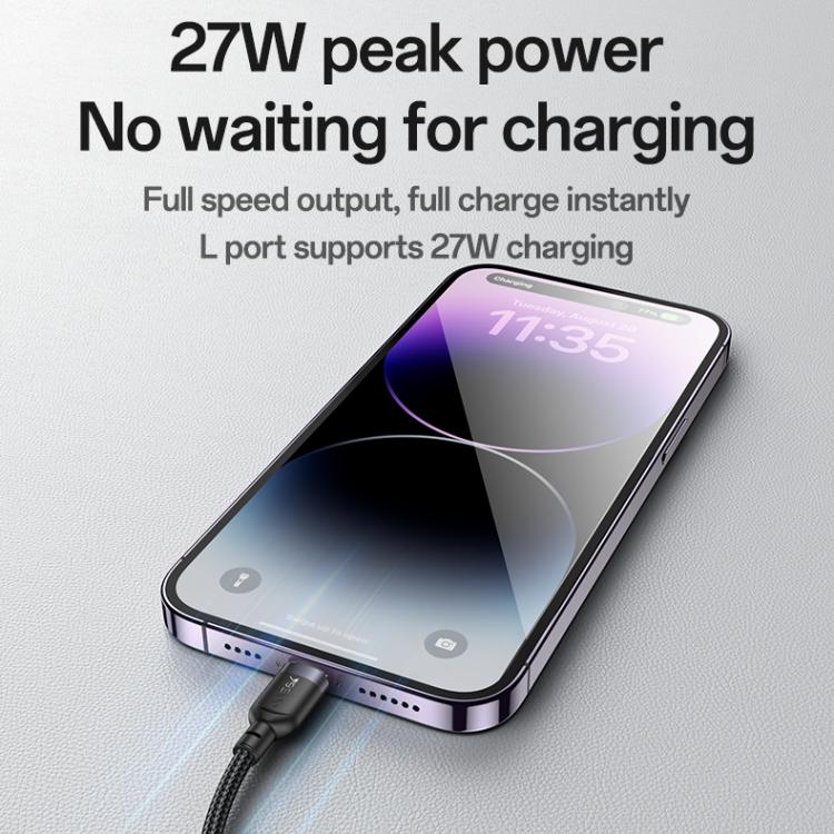 Yesido CA136L 27W USB-C / Type-C to 8 Pin & iWatch 2 in 1 Charging Cable