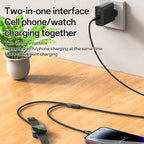 Yesido CA136L 27W USB-C / Type-C to 8 Pin & iWatch 2 in 1 Charging Cable