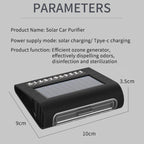 Solar Energy Car Air Purifier with Number Plate