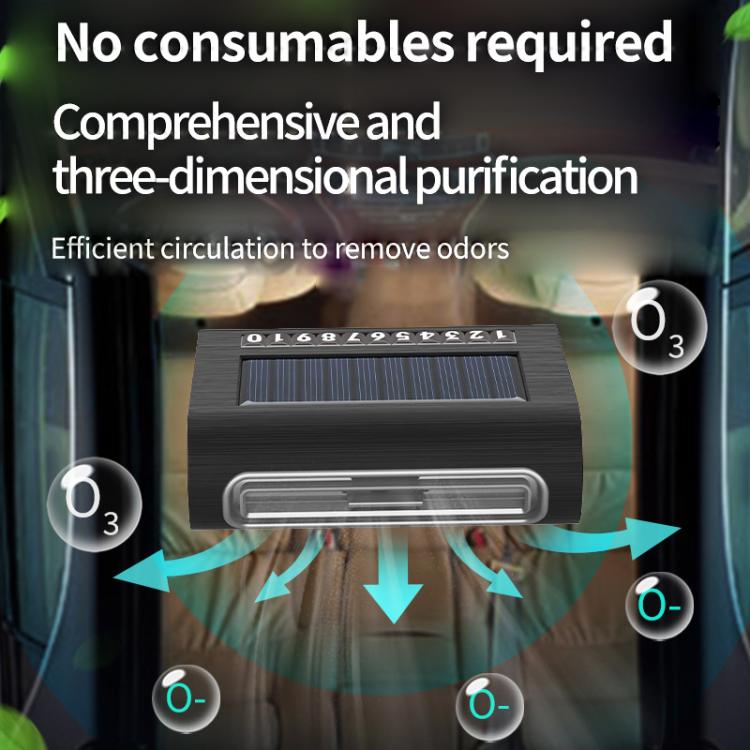 Solar Energy Car Air Purifier with Number Plate
