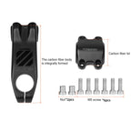TOSEEK K01 Road Mountain Bike Carbon Fiber Handlebar Riser Faucet