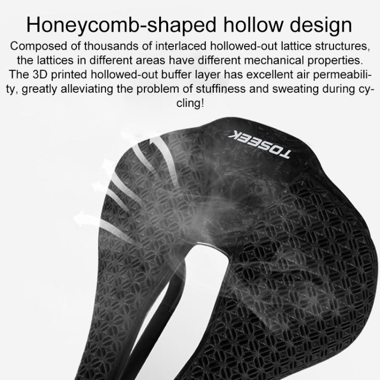 TOSEEK P10 Carbon Fiber 3D Printed Road Mountain Bike Seat