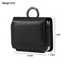 Multi-functional Faux Leather Waist-Hanging Bag For Foldable Phone , Size: 10 x 7.8 x 2.8cm