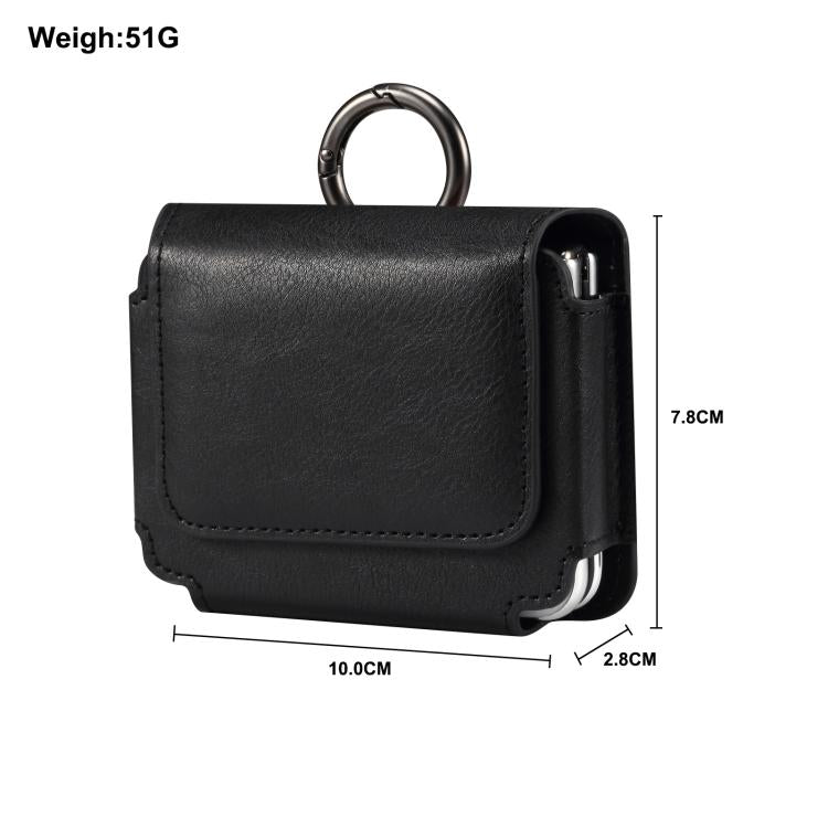 Multi-functional Faux Leather Waist-Hanging Bag For Foldable Phone , Size: 10 x 7.8 x 2.8cm