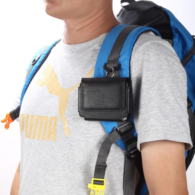 Multi-functional Faux Leather Waist-Hanging Bag For Foldable Phone , Size: 10 x 7.8 x 2.8cm