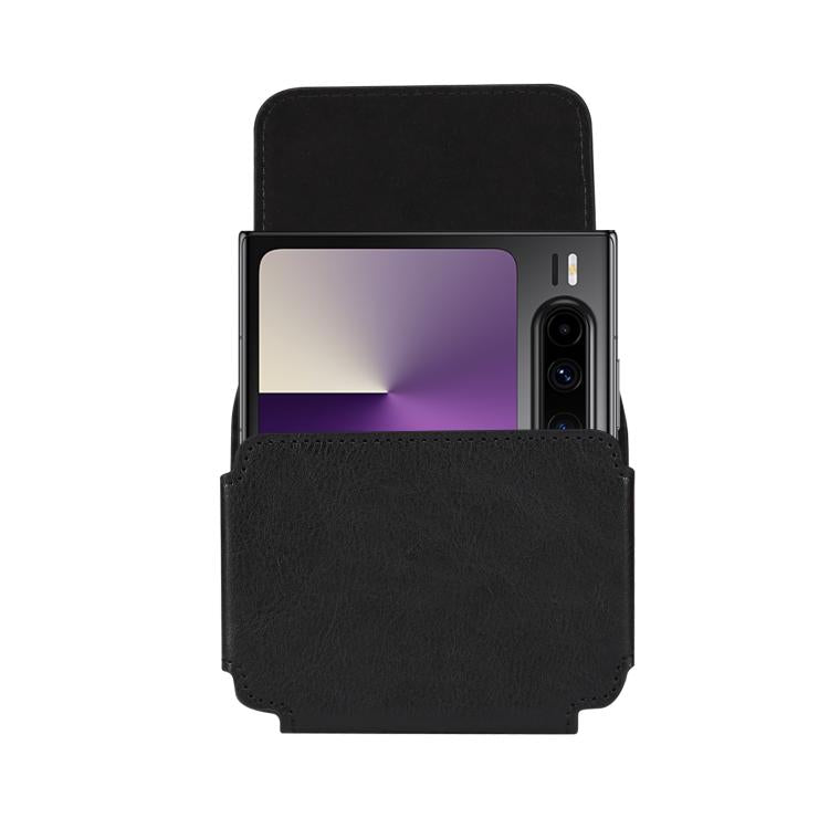 Multi-functional Faux Leather Waist-Hanging Bag For Foldable Phone , Size: 10 x 7.8 x 2.8cm