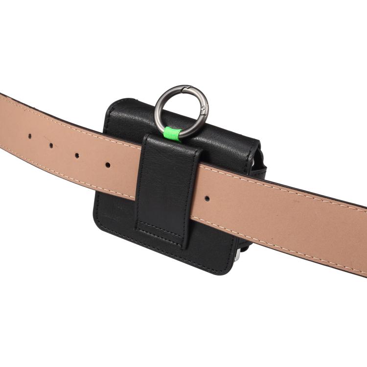 Multi-functional Faux Leather Waist-Hanging Bag For Foldable Phone , Size: 10 x 7.8 x 2.8cm