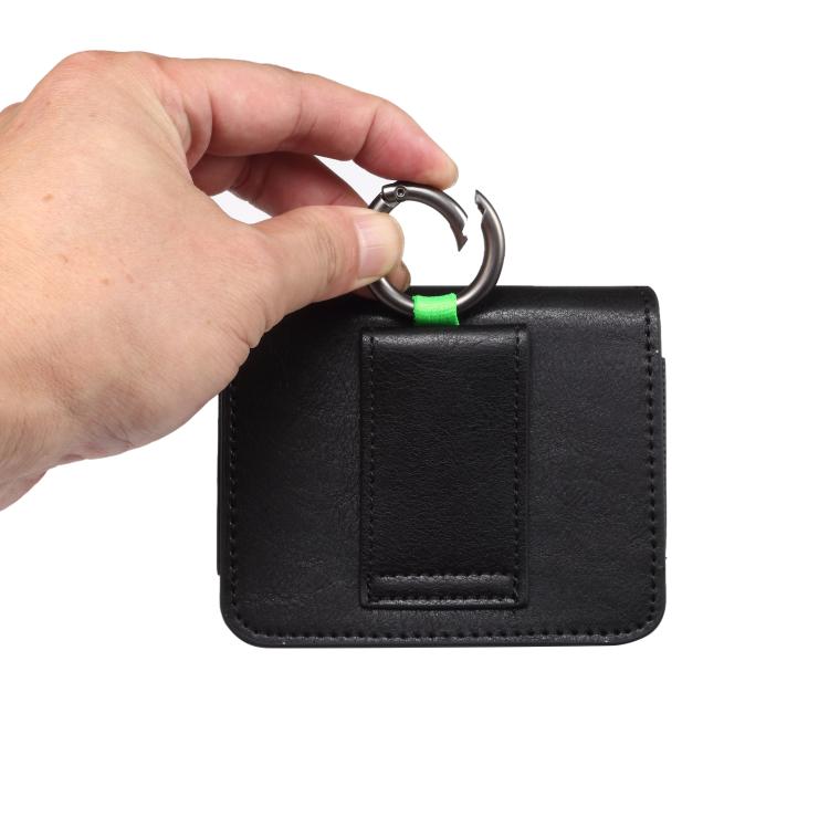 Multi-functional Faux Leather Waist-Hanging Bag For Foldable Phone , Size: 10 x 7.8 x 2.8cm