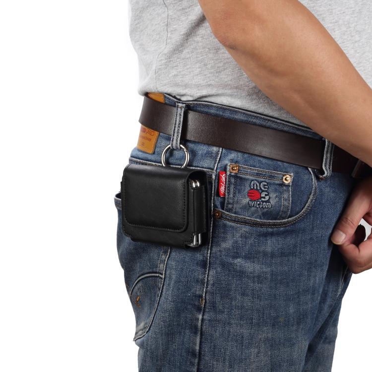 Multi-functional Faux Leather Waist-Hanging Bag For Foldable Phone , Size: 10 x 7.8 x 2.8cm