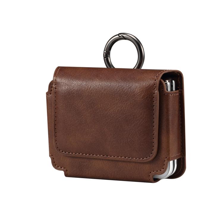 Multi-functional Faux Leather Waist-Hanging Bag For Foldable Phone , Size: 10 x 7.8 x 2.8cm
