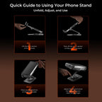 OUKITEL Portable Vertical Phone Waist Bag Desktop Metal Phone Holder Kit