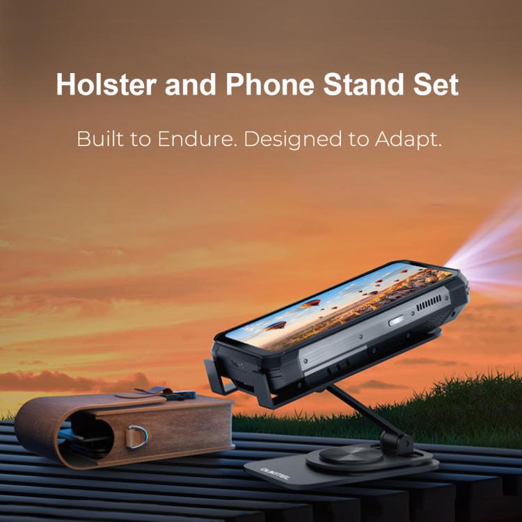 OUKITEL Portable Vertical Phone Waist Bag Desktop Metal Phone Holder Kit