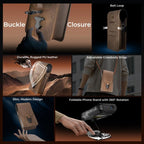 OUKITEL Portable Vertical Phone Waist Bag Desktop Metal Phone Holder Kit