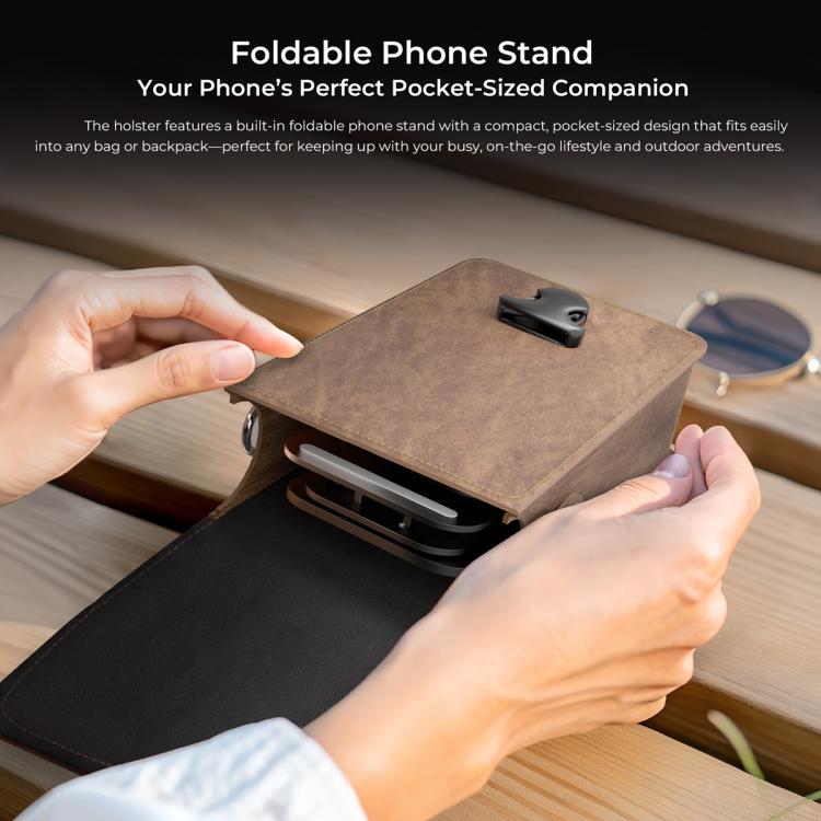 OUKITEL Portable Vertical Phone Waist Bag Desktop Metal Phone Holder Kit