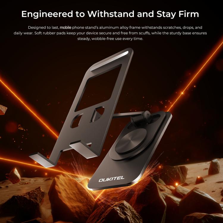 OUKITEL Portable Vertical Phone Waist Bag Desktop Metal Phone Holder Kit