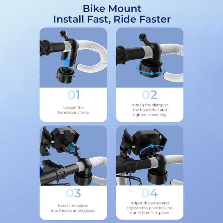 OUKITEL 360 Degree Rotating Adjustable Bicycle Phone Mount Holder