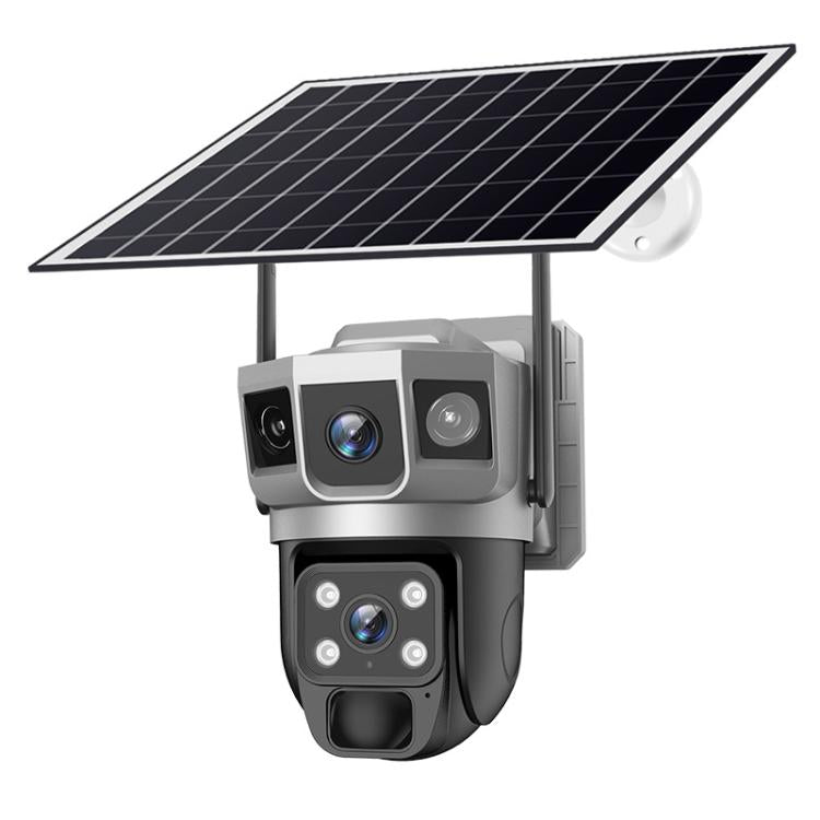 VTS02 4MP Multi-lens Panoramic Solar Surveillance PTZ Dome Camera