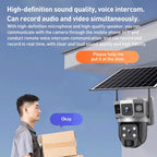 VTS02 4MP Multi-lens Panoramic Solar Surveillance PTZ Dome Camera