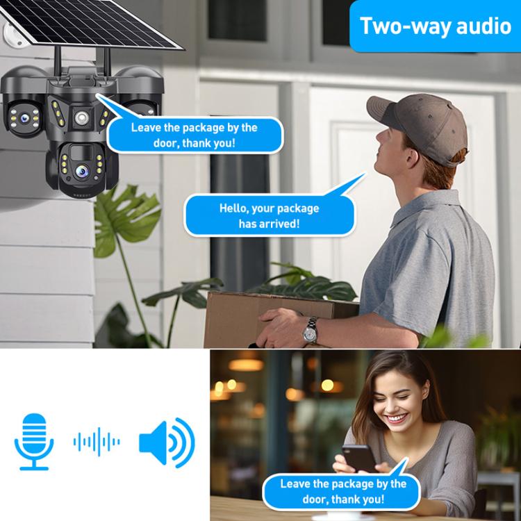 VTS29 6MP Multi-lens Panoramic Solar Surveillance PTZ Dome Camera