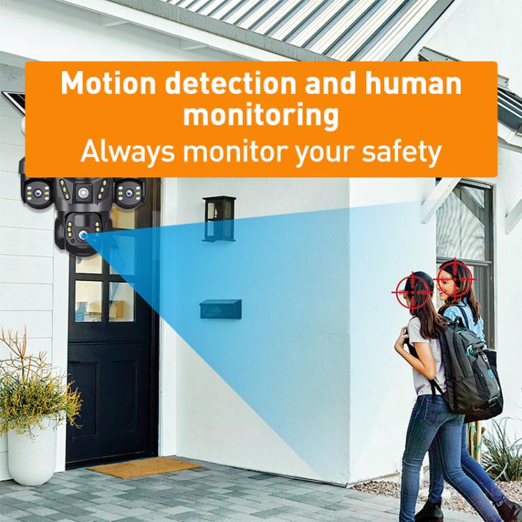 VTS29 6MP Multi-lens Panoramic Solar Surveillance PTZ Dome Camera