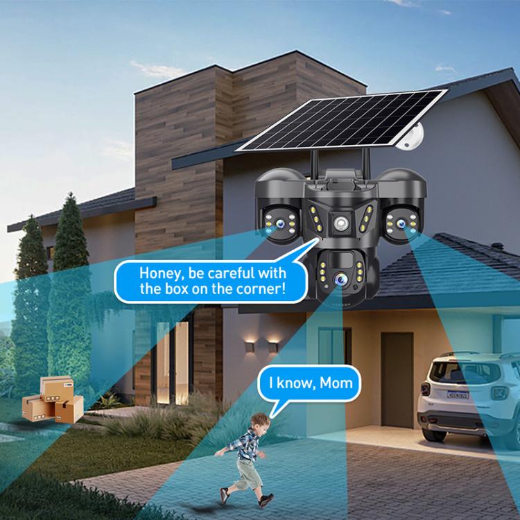 VTS29 6MP Multi-lens Panoramic Solar Surveillance PTZ Dome Camera