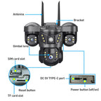 VTS29 6MP Multi-lens Panoramic Solar Surveillance PTZ Dome Camera