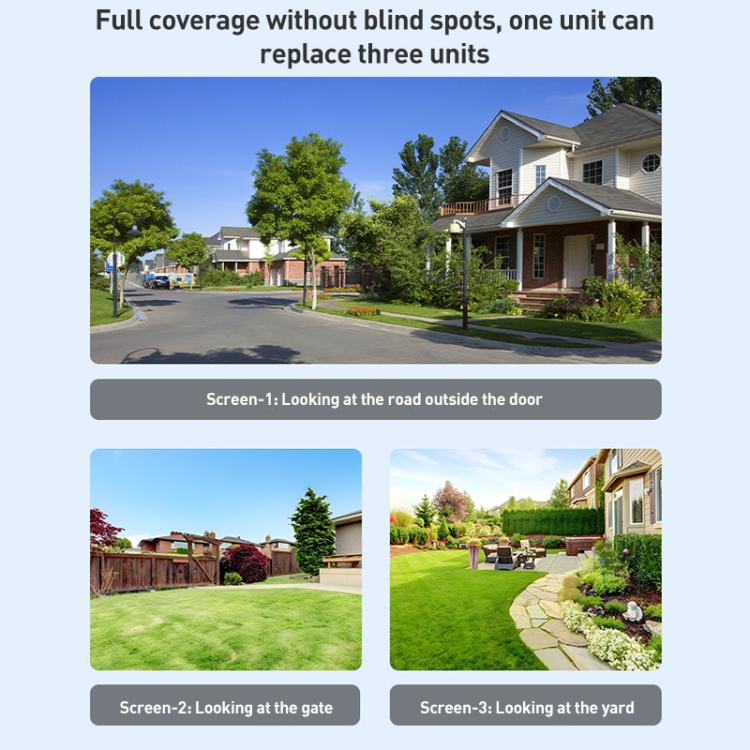 VTS29 6MP Multi-lens Panoramic Solar Surveillance PTZ Dome Camera