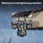 VTS29 6MP Multi-lens Panoramic Solar Surveillance PTZ Dome Camera