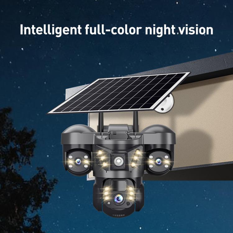 VTS29 6MP Multi-lens Panoramic Solar Surveillance PTZ Dome Camera