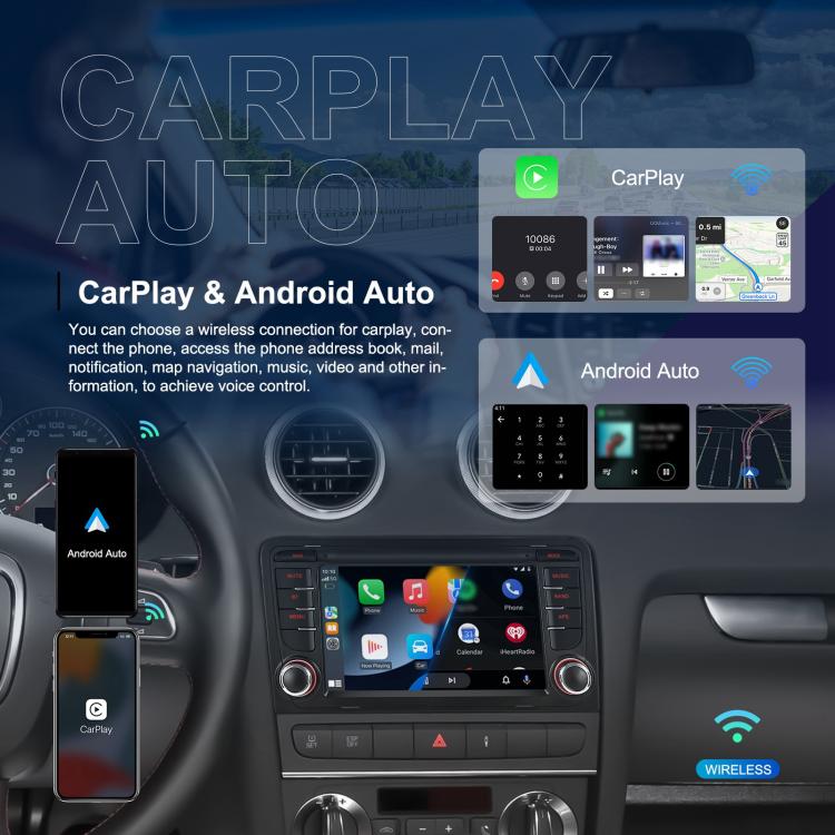 For Audi A3 8P 2003-2012 Android 15 7 inch Smart Central Control Car GPS Navigator Car MP5 Player