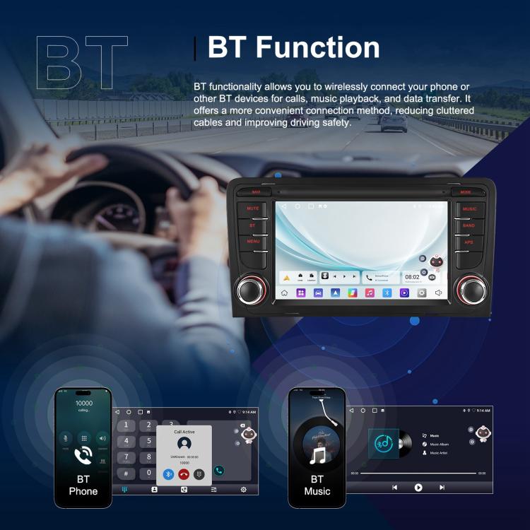 For Audi A3 8P 2003-2012 Android 15 7 inch Smart Central Control Car GPS Navigator Car MP5 Player