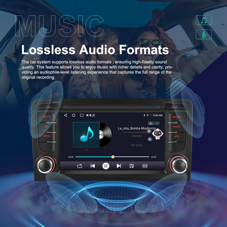 For Audi A3 8P 2003-2012 Android 15 7 inch Smart Central Control Car GPS Navigator Car MP5 Player