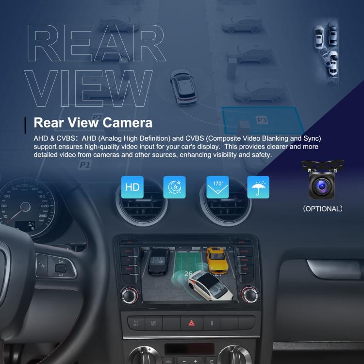 For Audi A3 8P 2003-2012 Android 15 7 inch Smart Central Control Car GPS Navigator Car MP5 Player