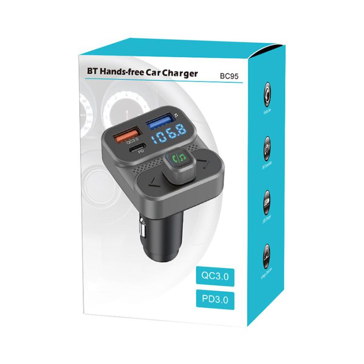 BC95 Car Bluetooth Hands-free Calling PD36W Fast Charging Car Voltage Monitoring