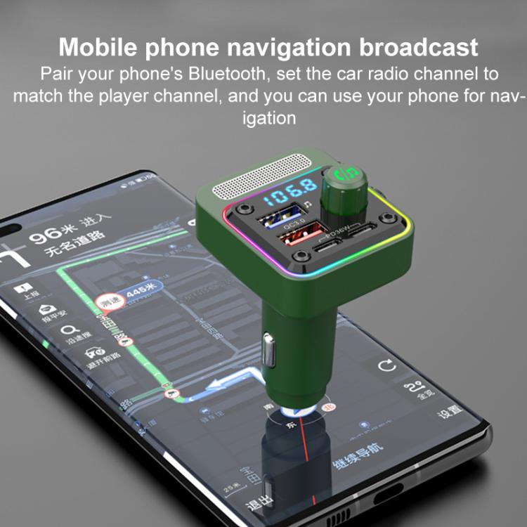 BC91 Car Bluetooth Hands-free Calling PD36W Fast Charging with Atmosphere Light