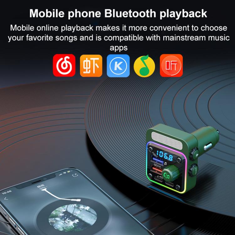 BC91 Car Bluetooth Hands-free Calling PD36W Fast Charging with Atmosphere Light