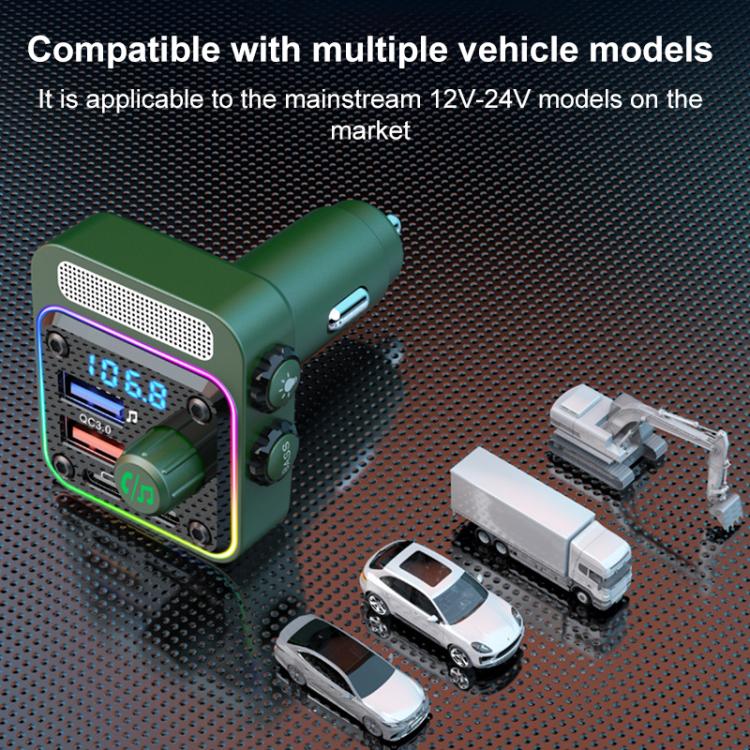 BC91 Car Bluetooth Hands-free Calling PD36W Fast Charging with Atmosphere Light