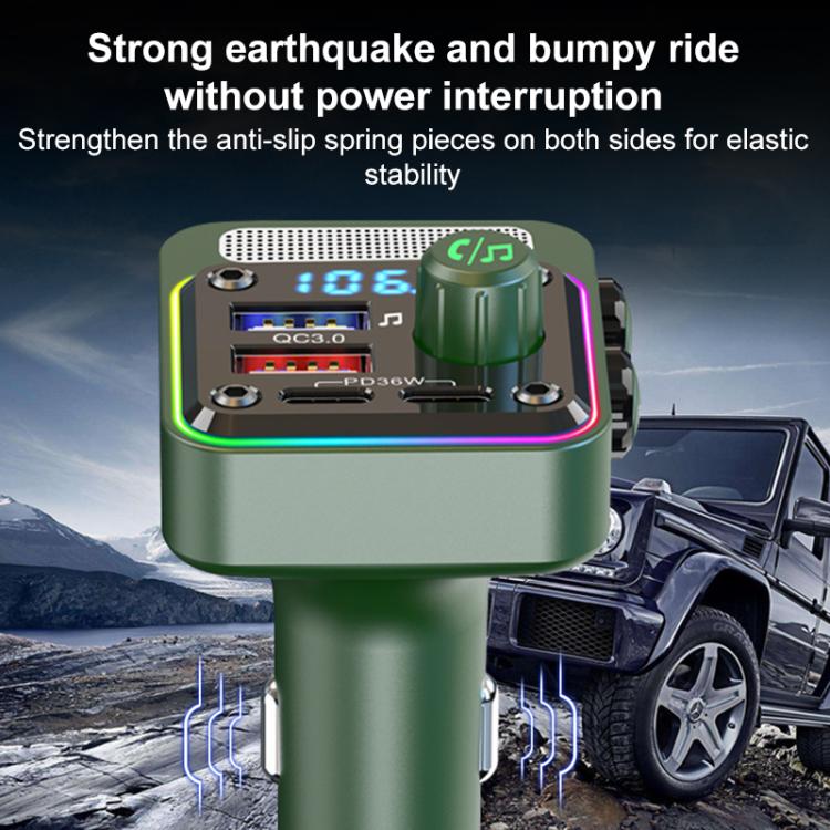 BC91 Car Bluetooth Hands-free Calling PD36W Fast Charging with Atmosphere Light