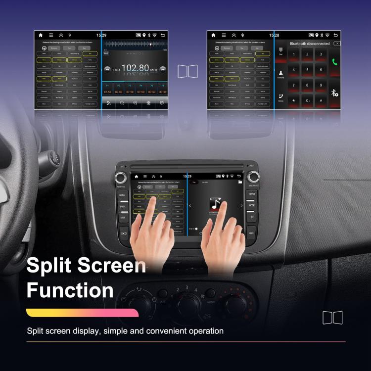 For Dacia Android 15 7 inch Wireless CarPlay Car Player Car Central Control Navigation Machine