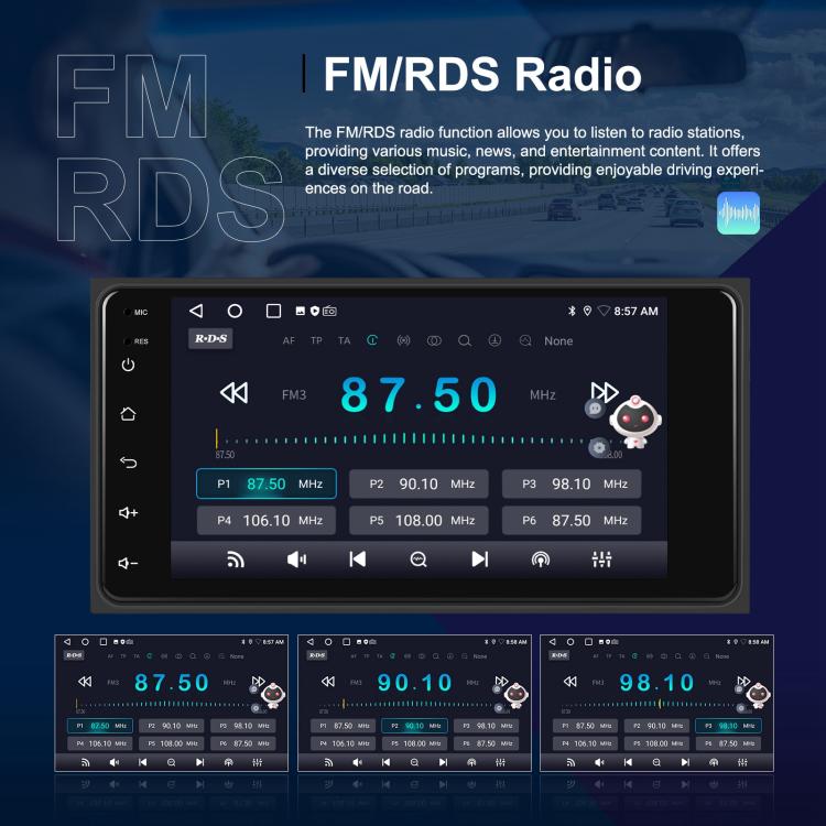 For Toyota COROLLA Android 15 7 inch Wireless CarPlay Car Player Car Central Control Navigation Machine