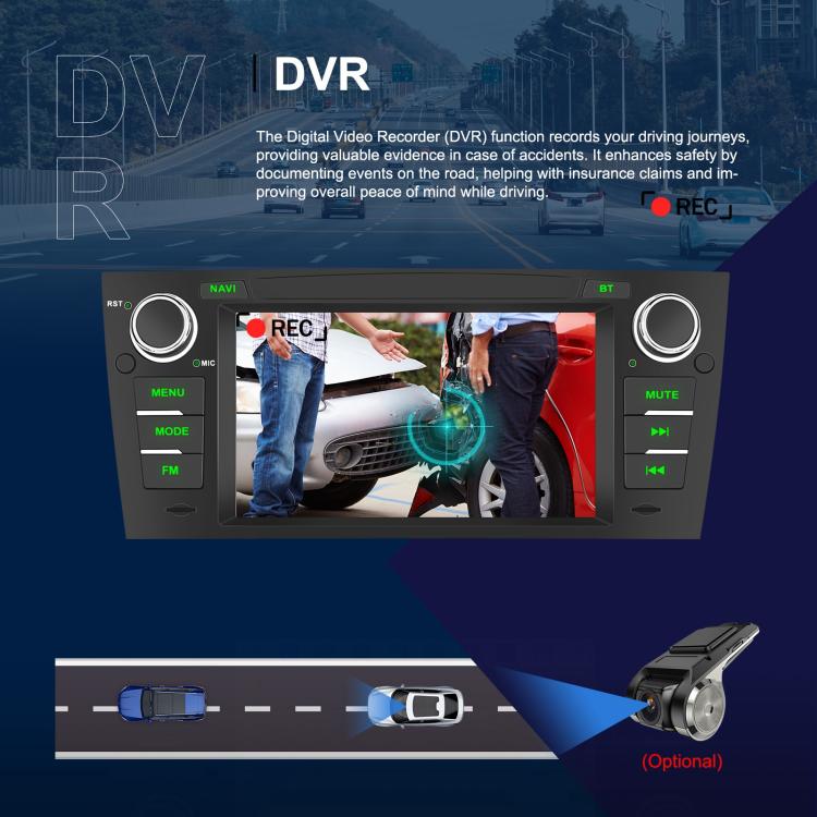 For BMW 3 Series E90 Android 15 7 inch Car CarPlay Car Navigation Reversing Image Integrated Machine