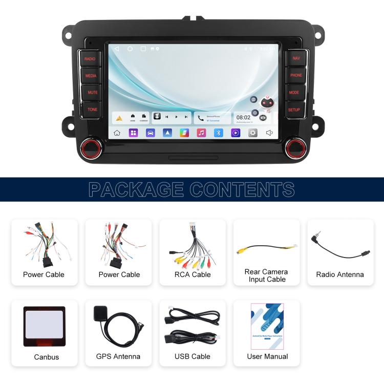 For Volkswagen Android 15 7 inch Horizontal Screen Car Player Car Central Control Navigation