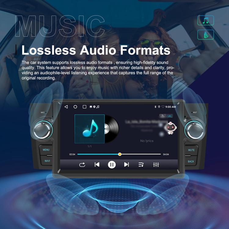 For Fiat Punto 2005-2009 Android 15 7 inch 2G+64G Car Central Control Audio Video Navigation