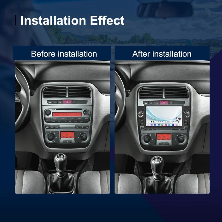 For Fiat Punto 2005-2009 Android 15 7 inch 4G+64G Car Central Control Audio Video Navigation