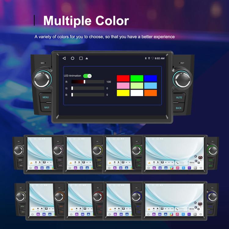 For Fiat Punto 2005-2009 Android 15 7 inch 4G+64G Car Central Control Audio Video Navigation