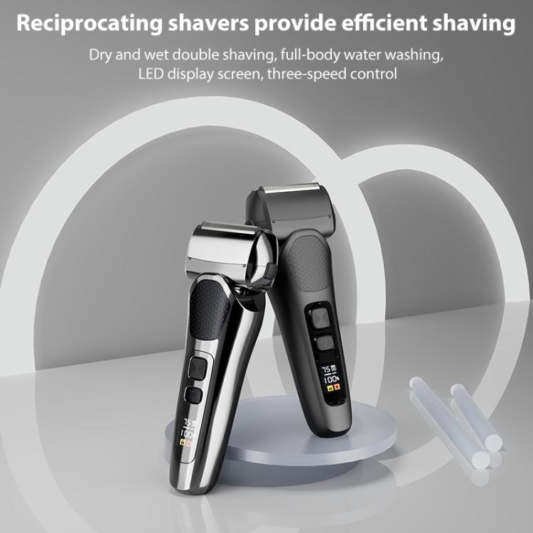 Full Body Washable LED Digital Display Reciprocating Electric Shaver