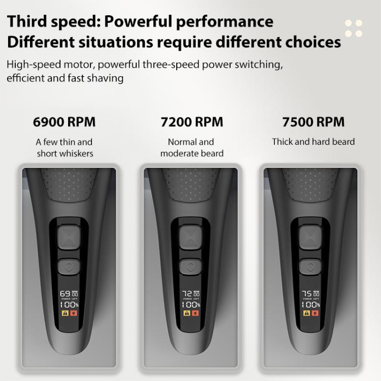 Full Body Washable LED Digital Display Reciprocating Electric Shaver