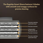 Five-blade Full Body Washable LED Digital Display Reciprocating Electric Shaver