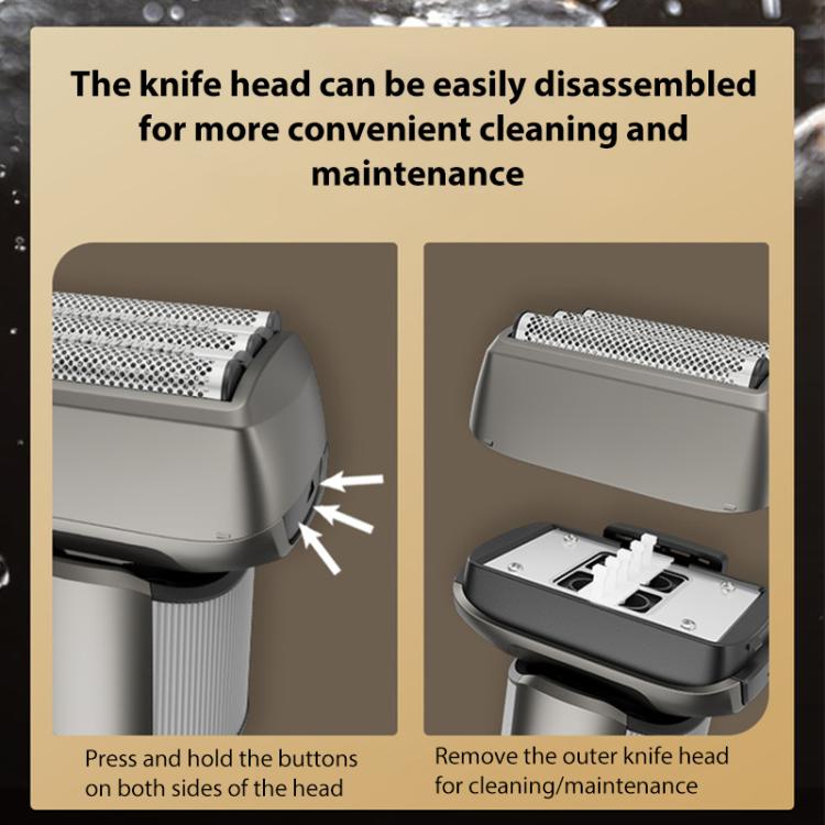 Five-blade Full Body Washable LED Digital Display Reciprocating Electric Shaver